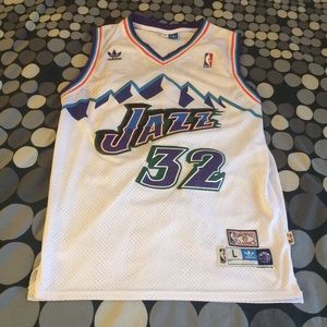 Vintage Karl Malone Adidas Utah Jazz Jersey